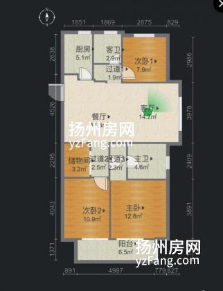 吾悦广场全新房源-房东直售 小区绿化面积广，适宜居住。